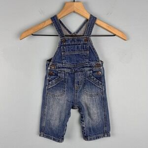 Genuine Baby by Osh Kosh Size 9 Months‎ Blue Denim Jean Overalls One-Piece Bibs